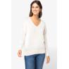 Pull écoresponsable col V en lyocell femme Personnalisable | BCM Goodies - 2