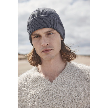 Bonnet en coton biologique avec patch technique Personnalisable | BCM Goodies - 2