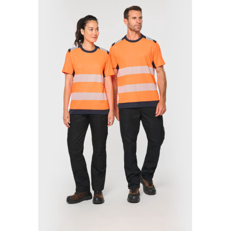 T-shirt de sécurité recyclé manches courtes unisexe Personnalisable | BCM Goodies - 4