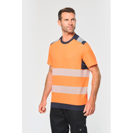 T-shirt de sécurité recyclé manches courtes unisexe Personnalisable | BCM Goodies - 1