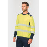 T-shirt de sécurité recyclé col rond manches longues unisexe Personnalisable | BCM Goodies - 1