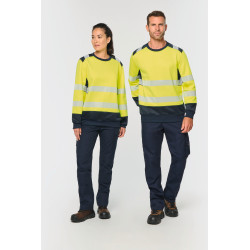 Sweat-shirt de sécurité recyclé col rond unisexe Personnalisable | BCM Goodies - 4