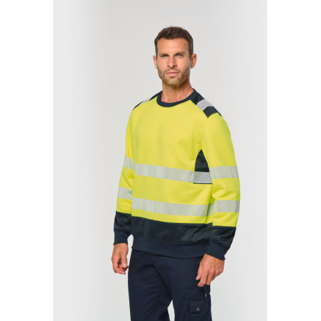 Sweat-shirt de sécurité recyclé col rond unisexe Personnalisable | BCM Goodies - 1