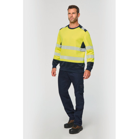 Sweat-shirt de sécurité recyclé col rond unisexe Personnalisable | BCM Goodies - 2