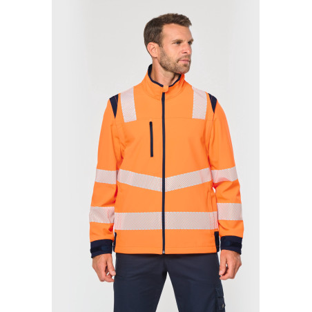 Veste softshell de sécurité recyclée avec manches détachables unisexe Personnalisable | BCM Goodies - 1