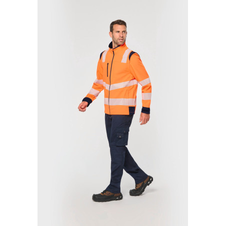 Veste softshell de sécurité recyclée avec manches détachables unisexe Personnalisable | BCM Goodies - 3