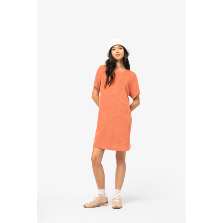 Robe t-shirt écoresponsable en éponge à épaules tombantes femme Personnalisable | BCM Goodies - 4