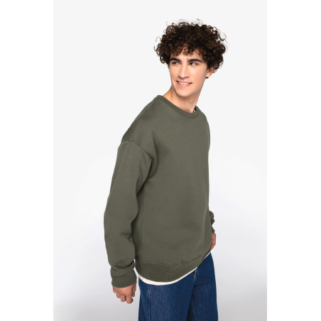 Sweat-shirt écoresponsable à col rond oversize unisexe Personnalisable | BCM Goodies - 2