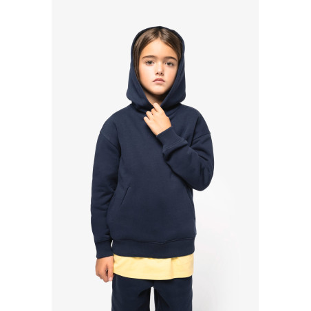 Sweat-shirt écoresponsable à capuche oversize enfant Personnalisable | BCM Goodies - 3
