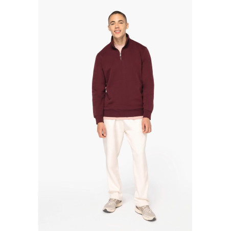 Sweat-shirt écoresponsable à col montant zippé homme Personnalisable | BCM Goodies - 1