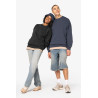 Sweat-shirt écoresponsable à col rond délavé oversize unisexe Personnalisable | BCM Goodies - 1