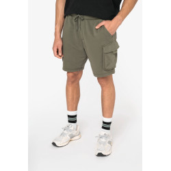 Short cargo écoresponsable délavé French Terry homme Personnalisable | BCM Goodies - 4