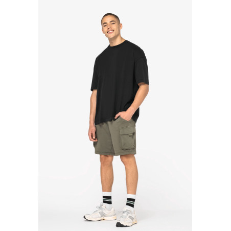 Short cargo écoresponsable délavé French Terry homme Personnalisable | BCM Goodies - 1