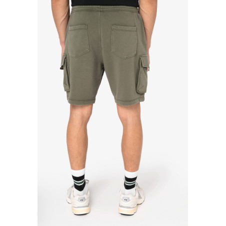 Short cargo écoresponsable délavé French Terry homme Personnalisable | BCM Goodies - 2