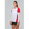 T-shirt de sport écoresponsable bicolore femme Personnalisable | BCM Goodies - 1