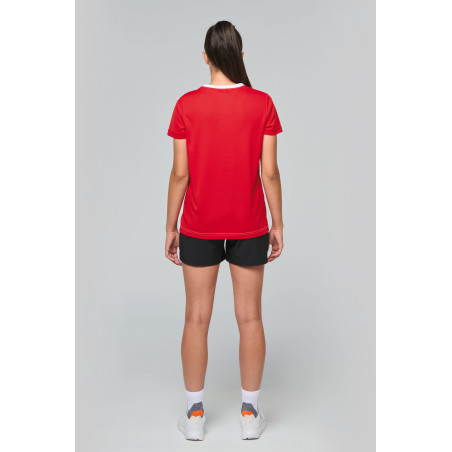 T-shirt de sport écoresponsable bicolore femme Personnalisable | BCM Goodies - 2