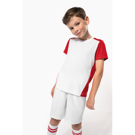 T-shirt de sport écoresponsable bicolore enfant Personnalisable | BCM Goodies - 4