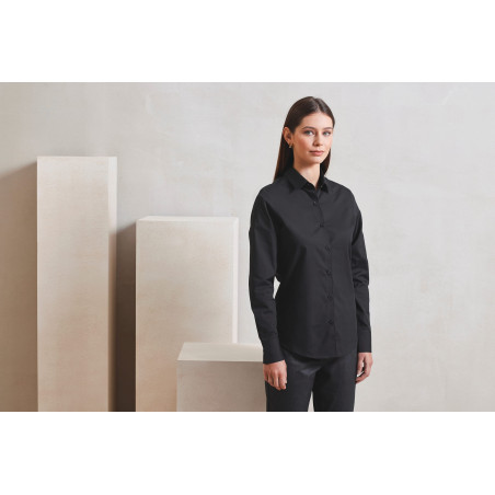 Chemise popeline RECYCLIGHT à manches longues pour femme Personnalisable | BCM Goodies - 1