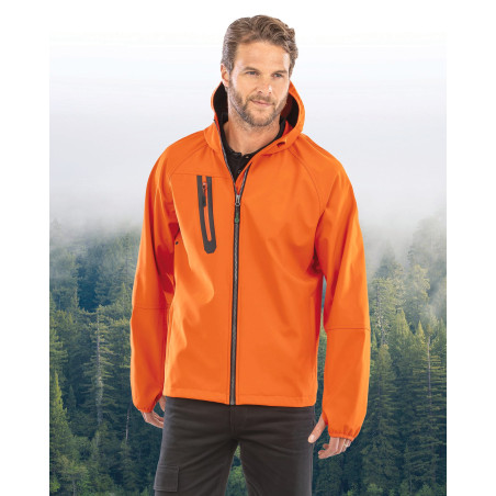 Veste Softshell 3 couches recyclée à capuche unisexe Personnalisable | BCM Goodies - 1