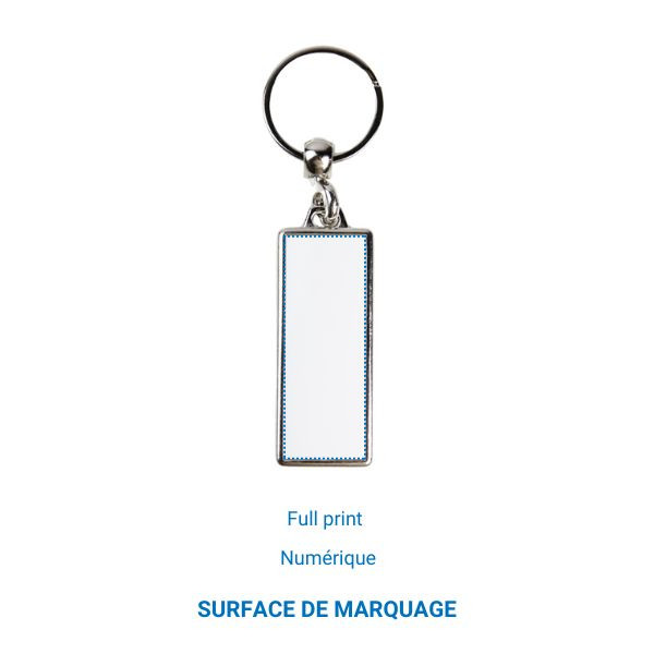 Porte-cl?s M?tallique rectangle M - Europe Personnalisable | BCM Goodies - 2