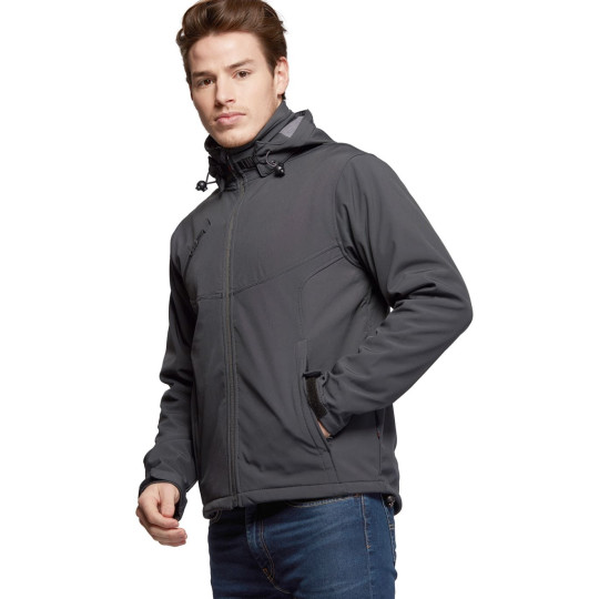 Softshell Homme 3 Couches avec Capuche Personnalisable – Textile Publicitaire pour Entreprises et Événements Professionnels