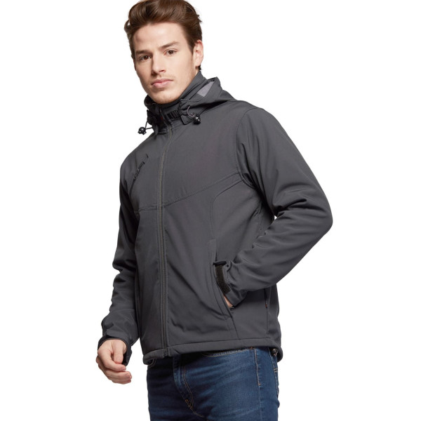 Softshell Homme 3 Couches avec Capuche Personnalisable – Textile Publicitaire pour Entreprises et Événements Professionnels
