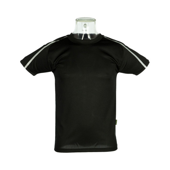 T-Shirt Homme personnalisable 140 gr avec bandes réfléchissantes – Support textile pour communication d’entreprise – BCM Goodies