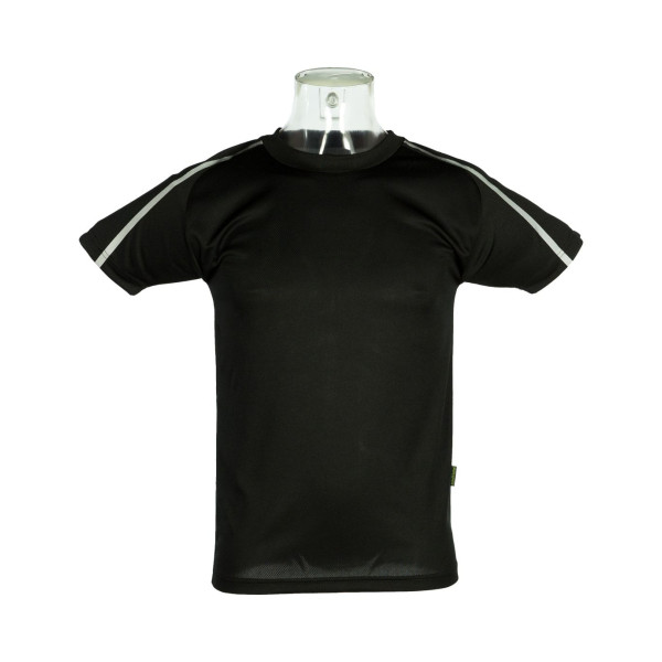 T-Shirt Homme personnalisable 140 gr avec bandes réfléchissantes – Support textile pour communication d’entreprise – BCM Goodies