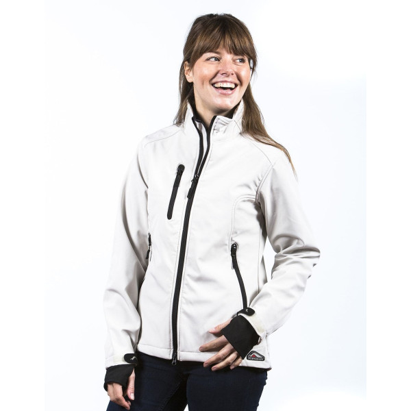 Blouson Femme Soft Shell personnalisable pour communication d’entreprise textile B2B | BCM Goodies