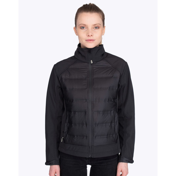 Blouson hybride Femme softshell/duvet