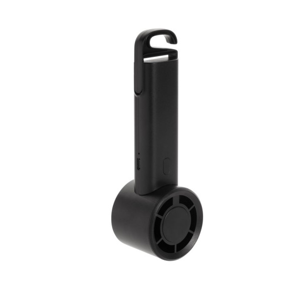 Ventilateur portable Twist en plastique recyclé certifié RCS - Solution compacte et écologique pour rester au frais | BCM Goodie
