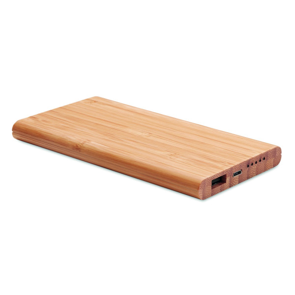 Powerbank/chargeur en bambou ARENA Personnalisable | BCM Goodies