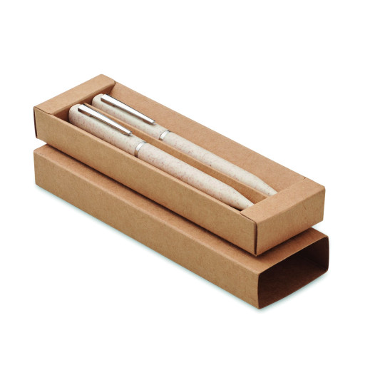 Set de stylo paille de blé/ABS PEAT Personnalisable | BCM Goodies