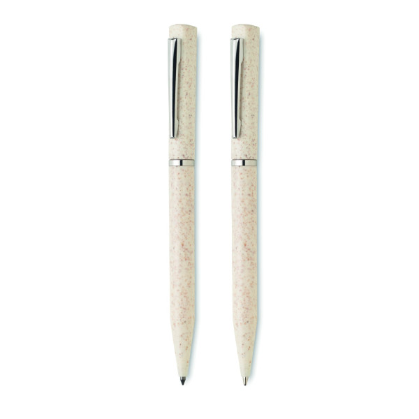 Set de stylo paille de blé/ABS PEAT Personnalisable | BCM Goodies