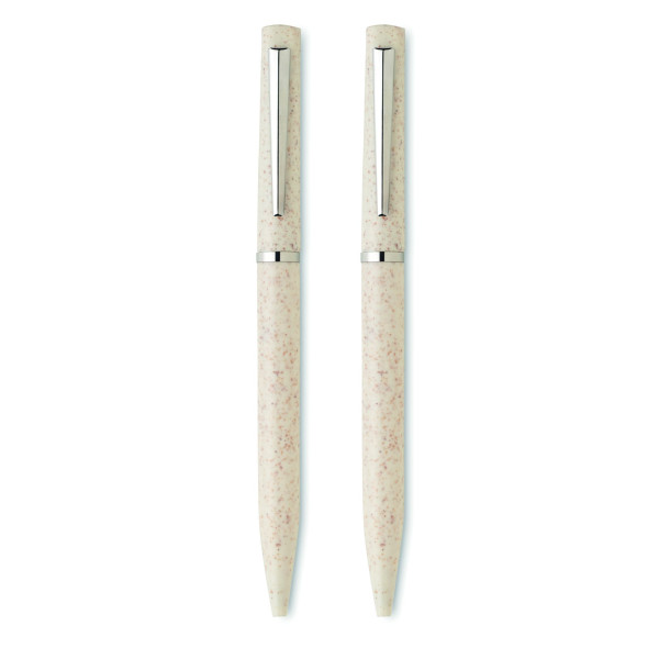 Set de stylo paille de blé/ABS PEAT Personnalisable | BCM Goodies