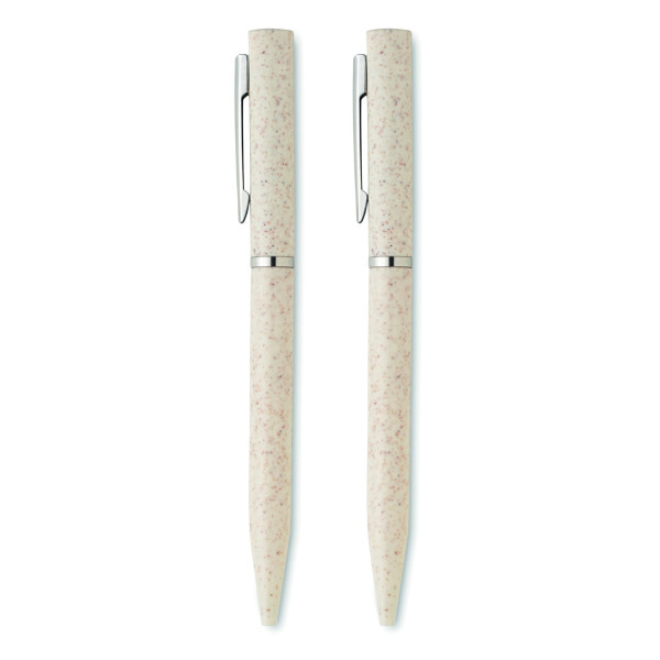 Set de stylo paille de blé/ABS PEAT Personnalisable | BCM Goodies