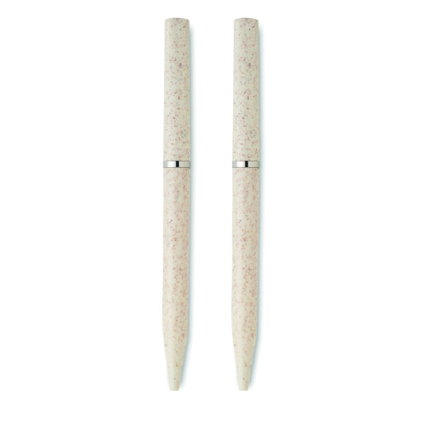 Set de stylo paille de blé/ABS PEAT Personnalisable | BCM Goodies