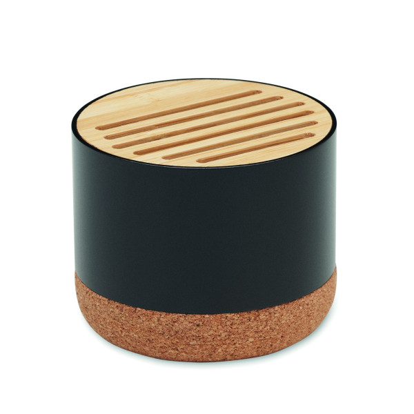 Haut-parleur en liège et alu RUMBA Personnalisable | BCM Goodies