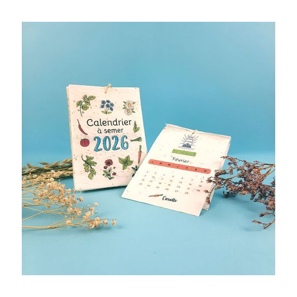 Calendrier papier graines 13 pages 