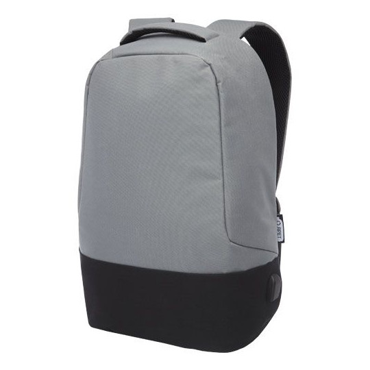 Sac à dos anti-vol 16L en RPET certifié GRS avec housse ordinateur 15" et poches RFID - BCM Goodies