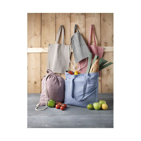 Sac shopping recyclé 210 gr/m² Pheebs 7L - Sac écologique en coton et polyester recyclé - 7 litres - Charge maximale 5 kg - Idéa