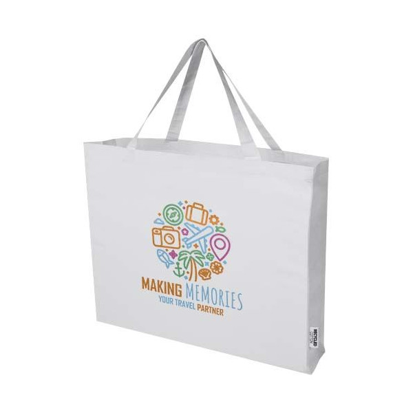 Sac shopping Odessa en coton recyclé 220 g/m² certifié GRS 40L - Accessoire pratique et écologique - Personnalisable pour vos év