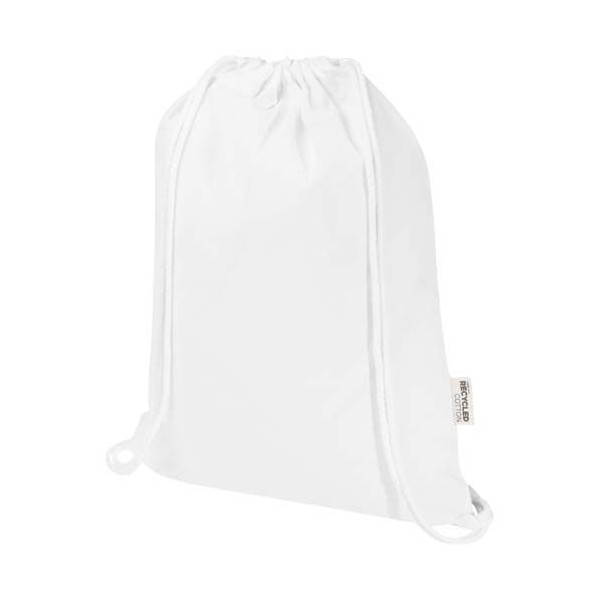 Le sac avec cordon de serrage Oregon Blend en coton recyclé et RPET est un cadeau idéal pour promouvoir votre marque. Fabriqué d