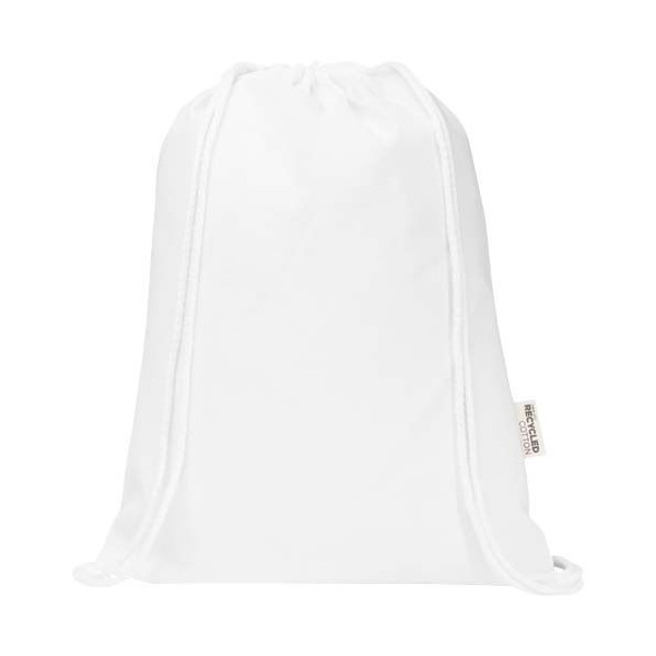Le sac avec cordon de serrage Oregon Blend en coton recyclé et RPET est un cadeau idéal pour promouvoir votre marque. Fabriqué d