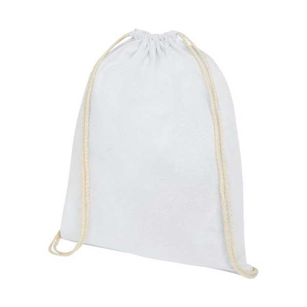 Sac à dos Oregon en coton de 140 g/m² avec cordon de serrage 5L - Personnalisable pour événements d'entreprise