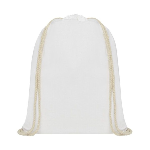 Sac à dos Oregon en coton de 140 g/m² avec cordon de serrage 5L - Personnalisable pour événements d'entreprise