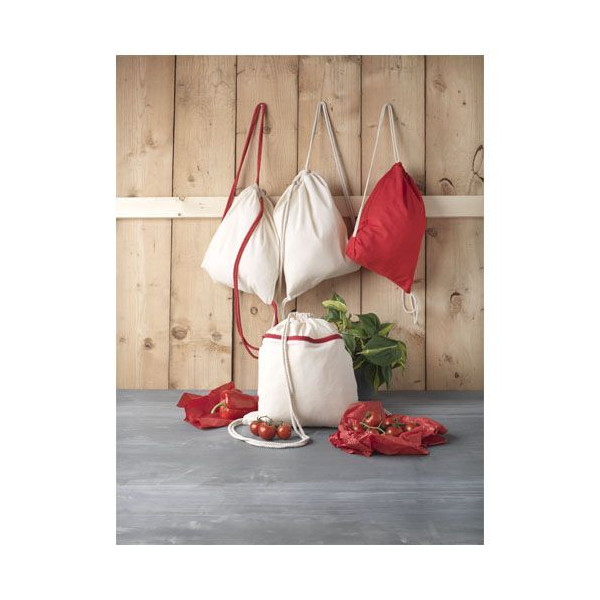 Sac à dos Oregon en coton de 140 g/m² avec cordon de serrage 5L - Personnalisable pour événements d'entreprise
