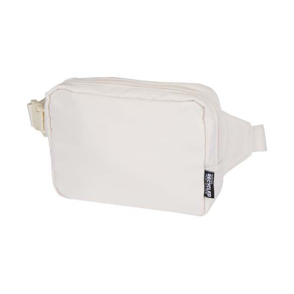 Sac bandoulière de voyage Trip Aware™ recyclé - Polyester sergé 290D - RPET 210D/PU - Sangle réglable - Code QR - Capacité 1 lit