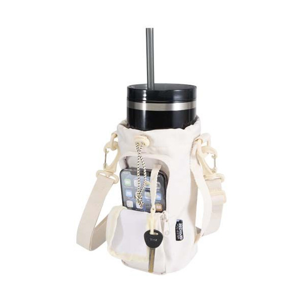 Sac porte-bouteille Trip Aware™ en polyester recyclé avec cordon de serrage - BCM Goodies