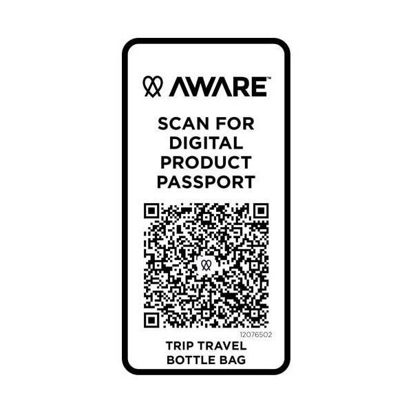 Sac porte-bouteille Trip Aware™ en polyester recyclé avec cordon de serrage - BCM Goodies